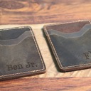  Personalized Slim Card Wallet, Christmas Gift, Minimalist Leather Card holder, Monogrammed Wallet, Western Initials