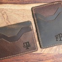  Personalized Slim Card Wallet, Christmas Gift, Minimalist Leather Card holder, Monogrammed Wallet, Western Initials