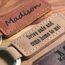  Personalized Leather Keychain, Customized Keychain, Custom Leather Key chain, coordinates key chain longitude latitude keychain, Best Gift