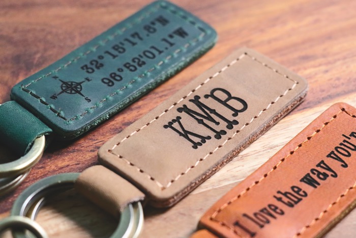 Personalized Leather Keychain, Customized Keychain, Custom Leather Key chain, coordinates key chain longitude latitude keychain, Best Gift