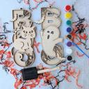  DIY Boo Ghost and Cat Set Wooden Painting Kit 