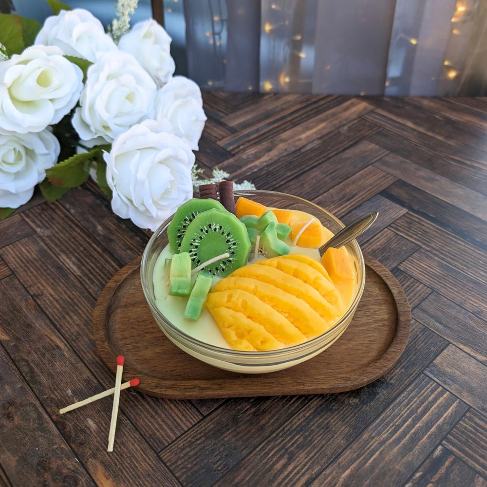 Pineapple Star Fruit Bowl Candle