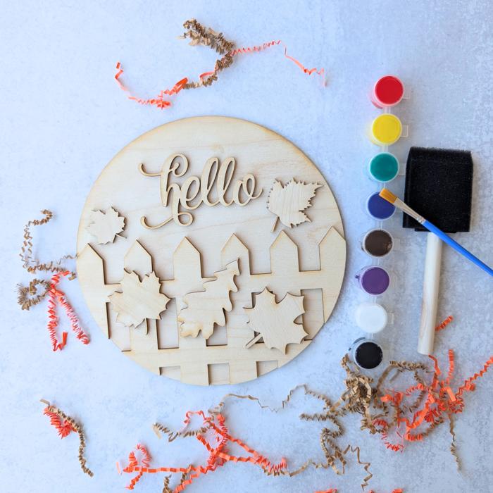 DIY Hello Fall Wooden Painting Kit