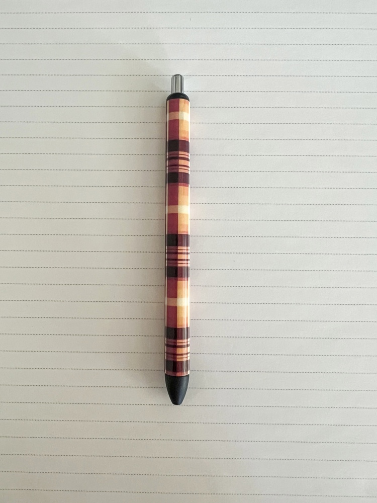 Fall Plaid Pen With 1 Refill