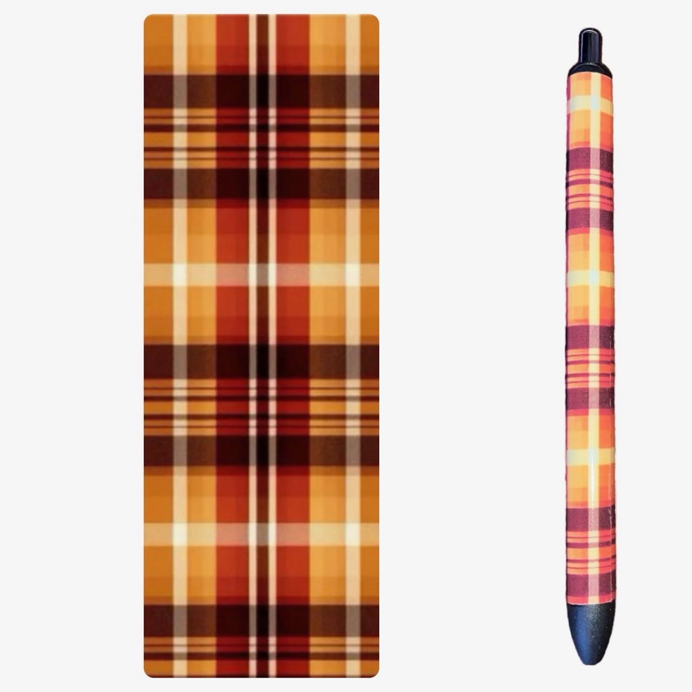 Fall Plaid Pen With 1 Refill