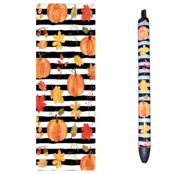 Fall Striped Pen With 1 Refill