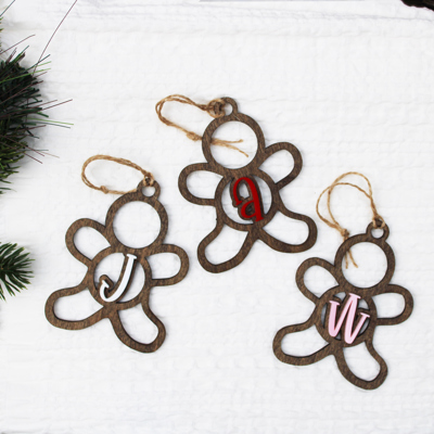 Custom Inital Gingerbread Ornament