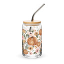 Charlotte Pumpkin Floral Illustrated Glass Tumblers