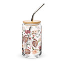 Felicity Football Floral Illustrated Glass Tumblers