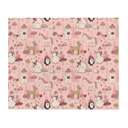 Whimsical Winter Pink Forest Whimsical Winter Throw Blankets for Kids