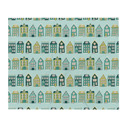 Whimsical Winter Teal Village Whimsical Winter Throw Blankets for Kids