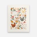 Charlotte Chicken Floral Art Print Floral Fine Art Prints