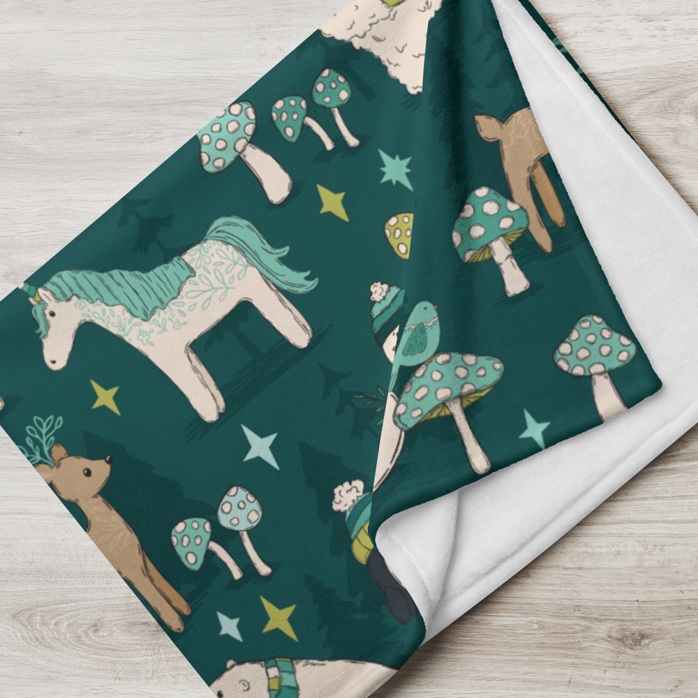 Whimsical Winter Throw Blankets for Kids