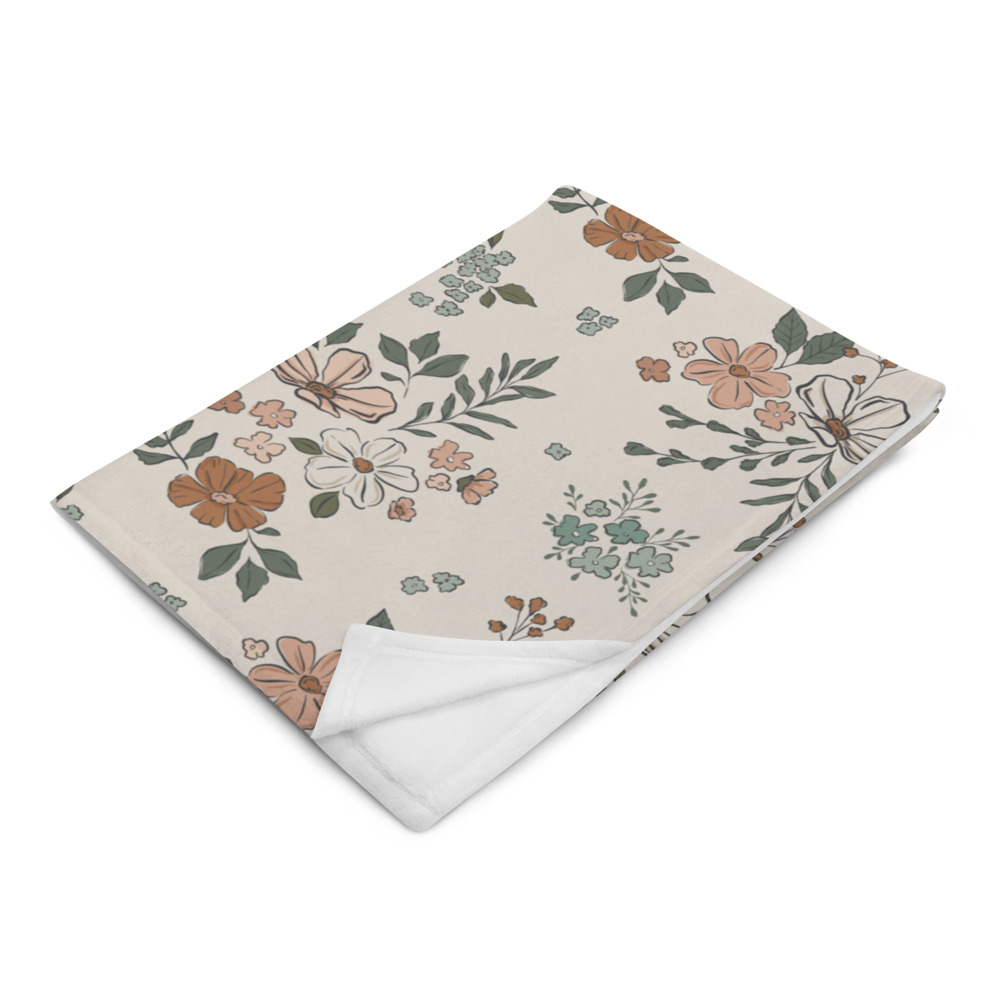 Floral Throw Blankets