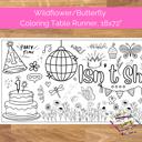  Isn't She ONEderful Coloring Table Runner, 20x72"