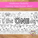  Isn't She ONEderful Coloring Table Runner, 20x72"