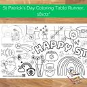  St Patrick's Day Coloring Table Runner, 18x72"