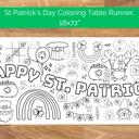  St Patrick's Day Coloring Table Runner, 18x72"