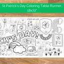  St Patrick's Day Coloring Table Runner, 18x72"