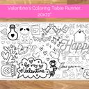  Happy Valentine's Coloring Party Banner, 20x72"