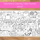  Happy Valentine's Coloring Party Banner, 20x72"