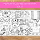  Happy Valentine's Coloring Party Banner, 20x72"