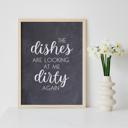  Dirty Dishes Funny Art Print