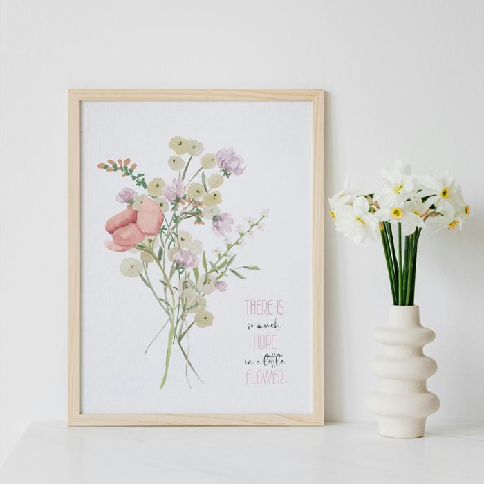 Hope in a Little Flower Art Print