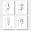  Birth Flower Art Print | Pack of 2, Your Choice