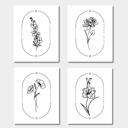  Birth Flower Art Print | Pack of 2, Your Choice