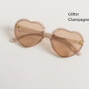 Glitter Champagne Honey Bee Heart Kids Sunnies 