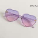 Glitter Purple Honey Bee Heart Kids Sunnies 