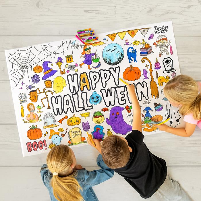 Happy Halloween Coloring Poster, 24x36"