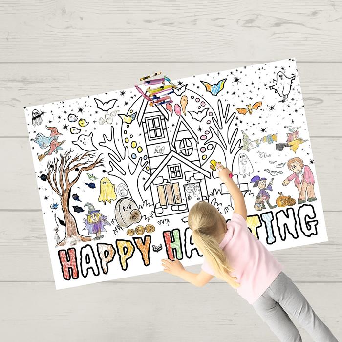 Happy Haunting Coloring Poster, 24x36"