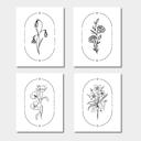  Birth Flower Art Print | Pack of 2, Your Choice