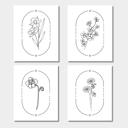  Birth Flower Art Print | Pack of 2, Your Choice