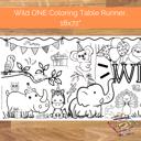  Wild ONE Coloring Table Runner, 18x72"