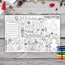  Christmas Busy Page Place Setting for Kids, Pack of 6