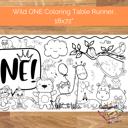  Wild ONE Coloring Table Runner, 18x72"