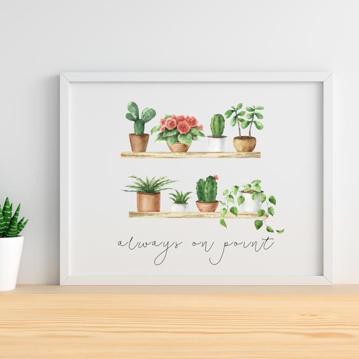 Watercolor Succulent Art Print | 5 Styles