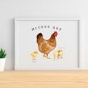  Mother Hen Custom Watercolor Art Print | 2 Styles