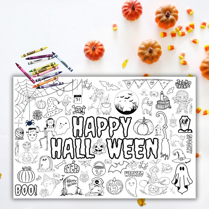 Happy Halloween Coloring Poster, 24x36"