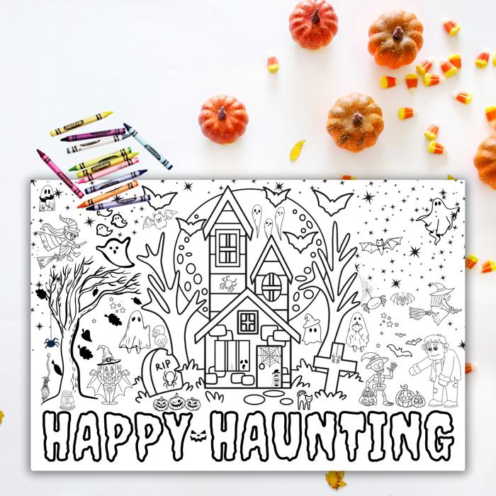 Happy Haunting Coloring Poster, 24x36"