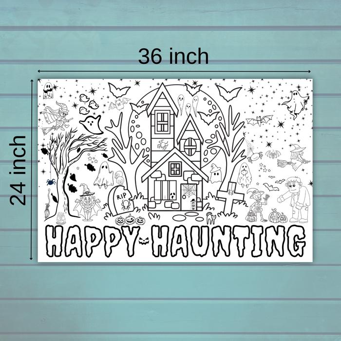 Happy Haunting Coloring Poster, 24x36"
