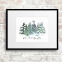  Where the Treetops Glisten Forest Winter Art Print