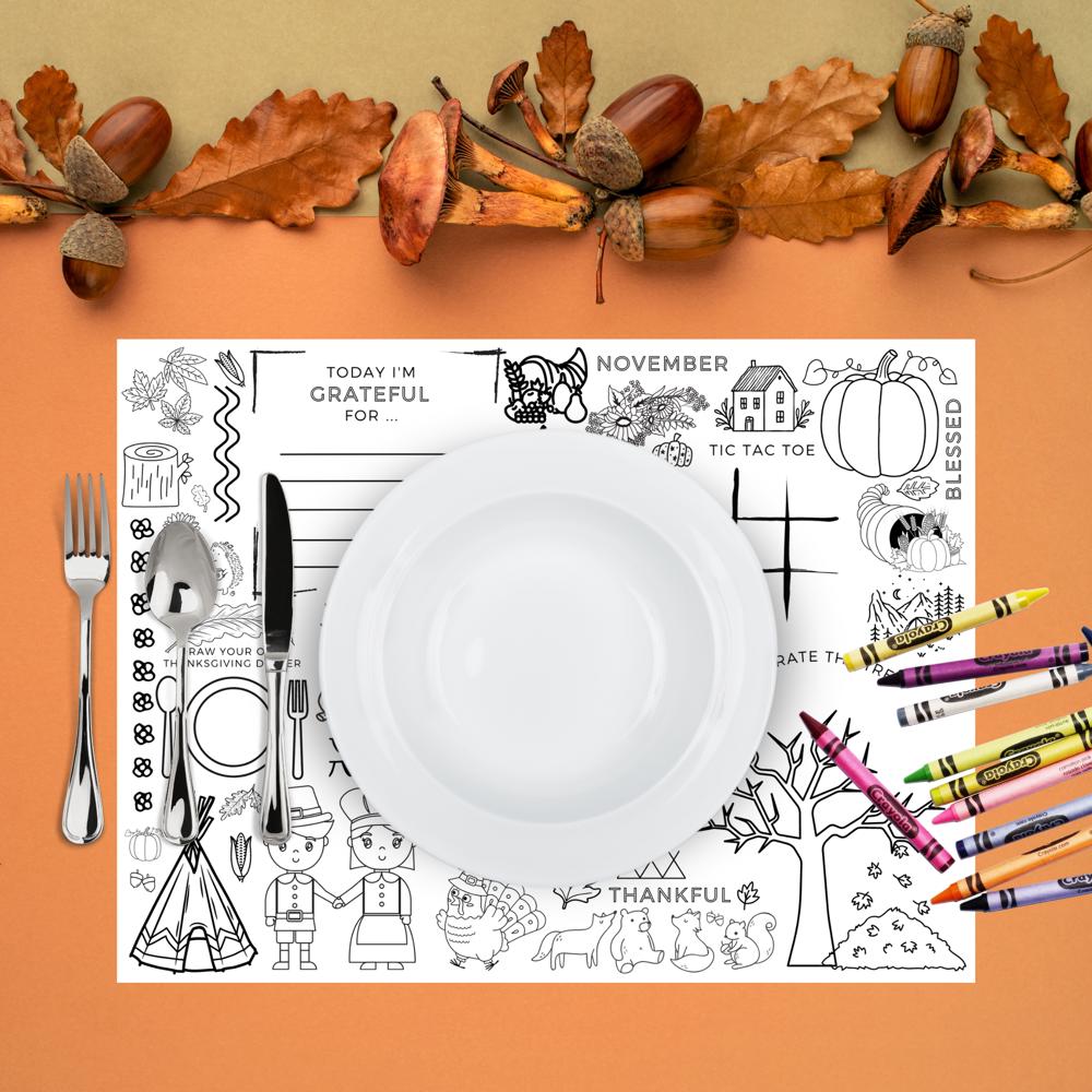 Thanksgiving Busy Page Place Setting, 12x18"