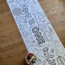  Personalized Birthday Party Table Runner, 18x72"