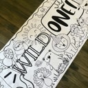  Wild ONE Coloring Table Runner, 18x72"