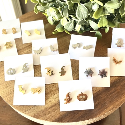Stainless Steel Spooky Cute Halloween Studs | 6 Styles