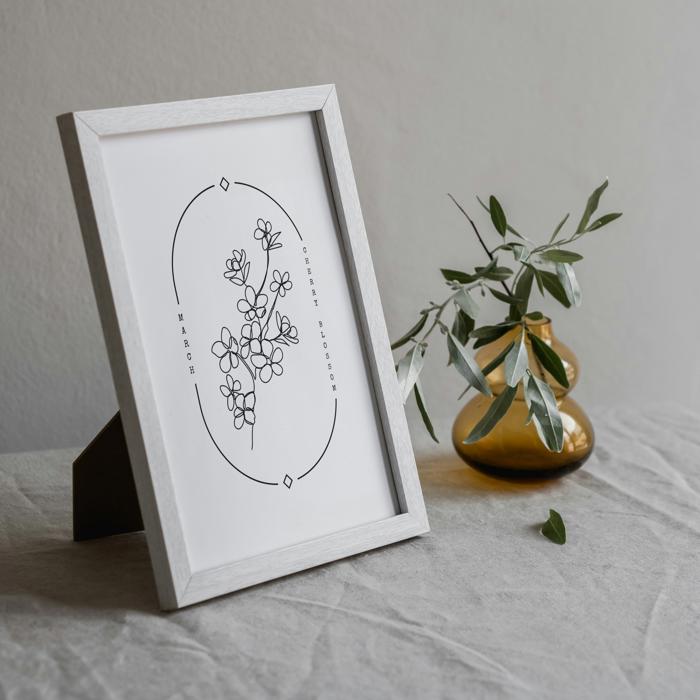 Birth Flower Art Print | Pack of 2, Your Choice